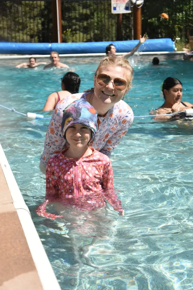 At the pool