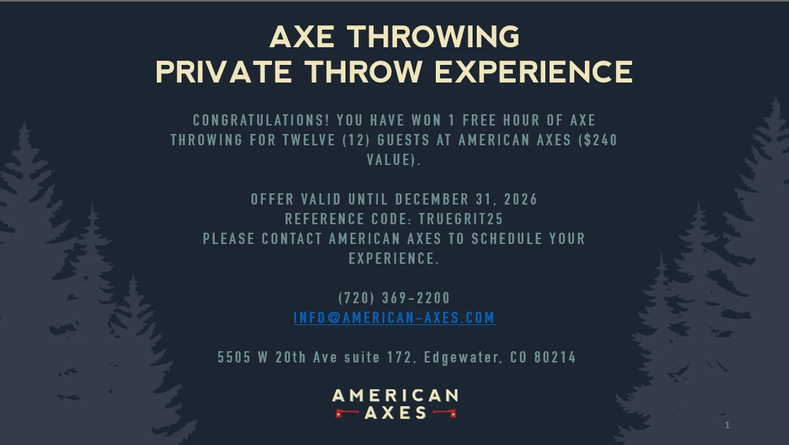 Axe Throwing Private Party!